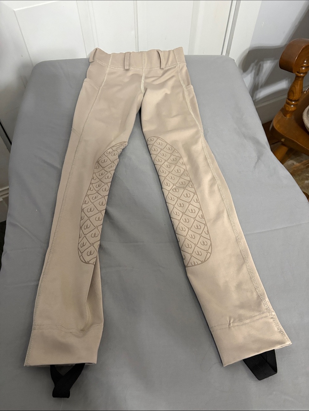 Ovation Like New Beige Kids Riding Breeches/Tights with Knee Patches